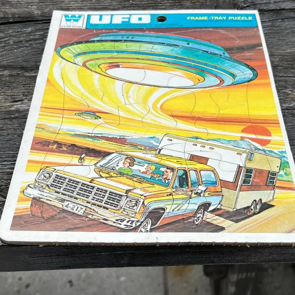 Vintage Whitman UFO Frame-Tray Puzzle Lot 1978 Complete Western Publishing
